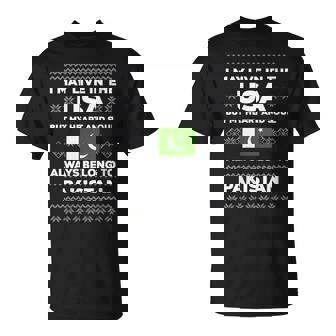 My Heart And Soul Pakistan Flag Quote Christmas T-Shirt | Mazezy