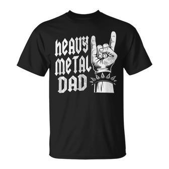 Heavy Metal Dad Rocks Rockhand Devilaludo Día Del Padre Camiseta unisex - Regaloses