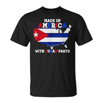 Hecho En Estados Unidos Con Piezas Cubanas Bandera De Cuba Estados Unidos Raíz De Estados Unidos Camiseta unisex - Regaloses