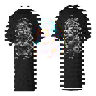 Hedgehog Gaming Animal Video Games Hedgehog T-Shirt | Mazezy