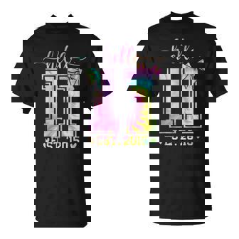 Hello Eleven Est 2015 11Th Birthday Coquette 11 Year Girl T-Shirt - Monsterry