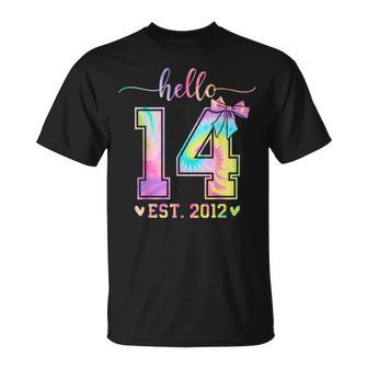 Hello Fourn Est 2012 14Th Birthday Coquette 14 Year Girl T-Shirt - Thegiftio UK