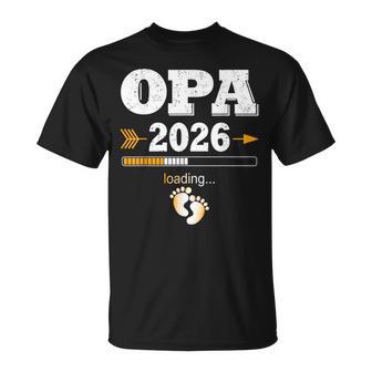Herren Opa 2026 Loading Werdenden Opa Nachwuchs T-Shirt - Geschenkecke