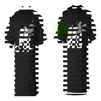 Hi Hello マリファナの葉 ハッピーファニー大麻 ウィード パイナップル Tシャツ - Kawaiitshirt