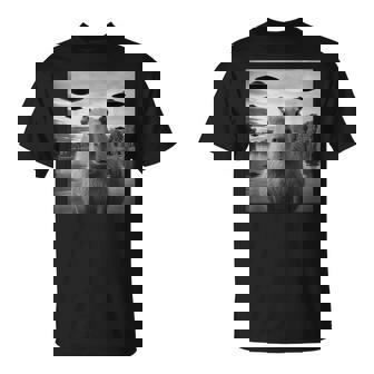 Hilarious Capybara Selfie With UFOs Alien Capy Kids T-Shirt | Mazezy