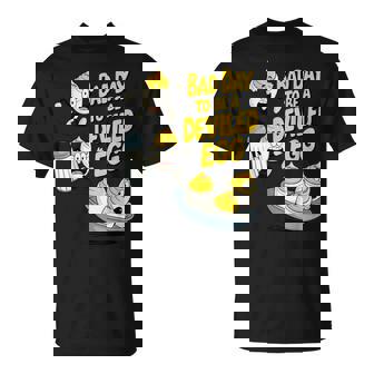 Hilarious Deviled Egg Running Food Joke Kawaii T-Shirt | Mazezy