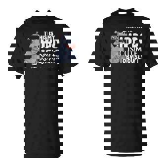 Hippo Costume Halloween Outfit Animal Lover T-Shirt | Mazezy