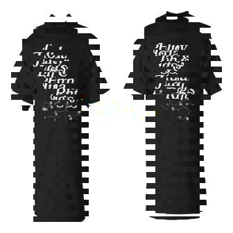 Holiday Lights & Human Rights Feminist Christmas T-Shirt | Mazezy