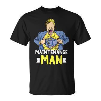 Hombre De Mantenimiento Trabajador Técnico Hombres Trabajo Camiseta unisex - Regaloses