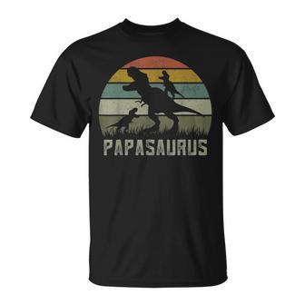 Hombre T-Rex Dino 2 Camisas Para Niños Rawr Grandpa Papasaurus Dinosaur Camiseta unisex - Regaloses