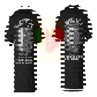 Home In Italy Heart In China Chinese Roots Italian T-Shirt | Mazezy