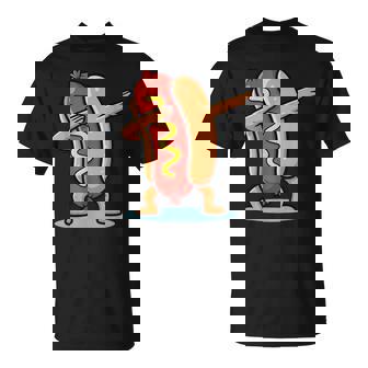 Hot Dog With Mustard Dabbing T-Shirt | Mazezy