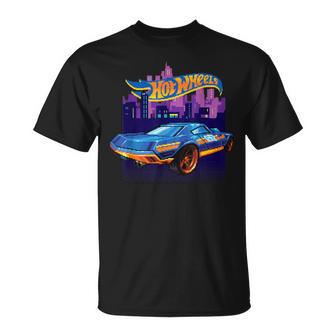 Hot Wheels Nachtstadt Im Retro-Look T-Shirt - Geschenkecke