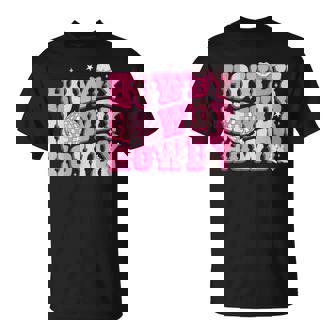 Howdy Southern Western Country Rodeo Pink Cowgirl Disco T-Shirt | Mazezy