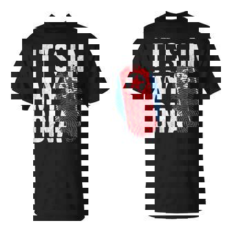 Huella Digital Con Bandera De Corea Del Norte It's In My Dna Camiseta unisex - Regaloses