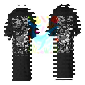 Humpback Whale Marine Biology Animal Sea Ocean Blue T-Shirt | Mazezy