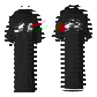 Hungary Romania Crossed Flags Hungarian Romanian Friendship T-Shirt | Mazezy