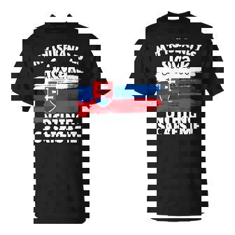 My Husband Is Slovak Slovakia Flag For Wife T-Shirt | Mazezy