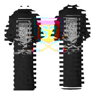 Ice Hockey Drip Number 67 Ice Hockey Player T-Shirt | Mazezy