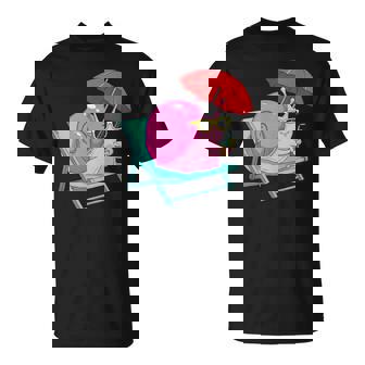 Iced Tea Snail Summer Vacation Beach Graphic Tank Top T-Shirt | Mazezy