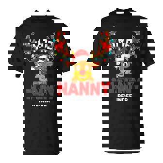 I'm The Nanny Reindeer Xmas Cute Family Matching Pajamas T-Shirt | Mazezy