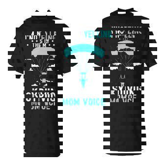 I'm Not Yelling This Is My Skydiving Mom Voice Paragliding Tank Top T-Shirt | Mazezy