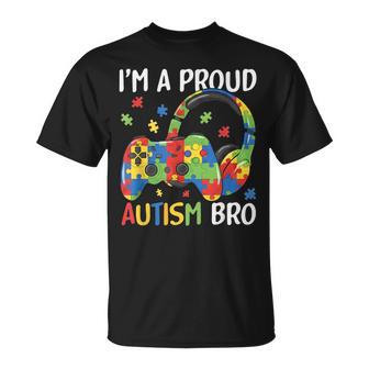 I'm A Proud Autism Brother Autism Awareness Video Game Boys T-Shirt - Thegiftio UK
