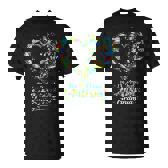 I'm A Proud Autism Grandma Autism Awareness Heart T-Shirt | Seseable UK