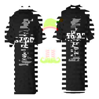 I'm The Step-Dad Elf Christmas Family Pajama Stepdad T-Shirt | Mazezy