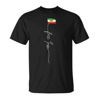 Iran Azadi Iran Flag Map Lion Sun Sword Free Iran Revolution T-Shirt - Thegiftio UK