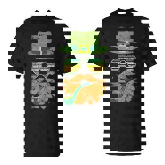 Irish Leprechaun Face Retro Sunglasses Vintage Cool Tank Top T-Shirt | Mazezy