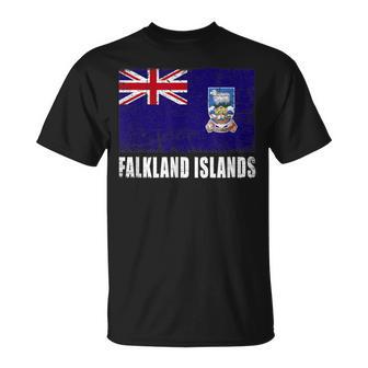 Islas Malvinas Bandera Grunge País Bandera Islas Malvinas Camiseta unisex - Regaloses