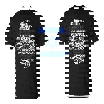 Israel It's In My DNA Israel Fingerprint T-Shirt | Mazezy