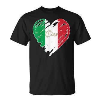 Italienische Flagge Herz Grafik Proud To Be Italian I Love Italy T-Shirt - Geschenkecke