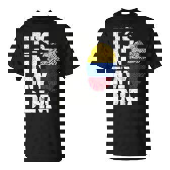 It's In My DNA Colombia Colombian Flag Men Women T-Shirt | Mazezy