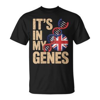 It’s In My Genes British Roots UK United Kingdom Flag T-Shirt | Mazezy