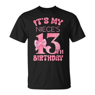 It's My Niece's 13Th Birthday Girl Pink Party Themes T-Shirt | Mazezy