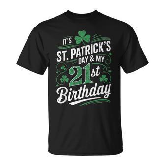It's Saint Patrick's Day My 21St Birthday Happy 21 Years Old T-Shirt | Mazezy