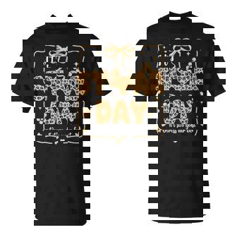 It's Staar Day Dont Stress Do Your Best Test Day Leopard Bow T-Shirt | Seseable CA