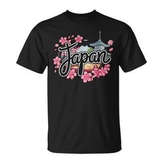 Japan Sakura Travel Cherry Blossom Japanese Temple T-Shirt - Thegiftio