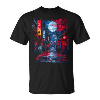 Japan Street Back Printed Graphic T-Shirt - Thegiftio UK