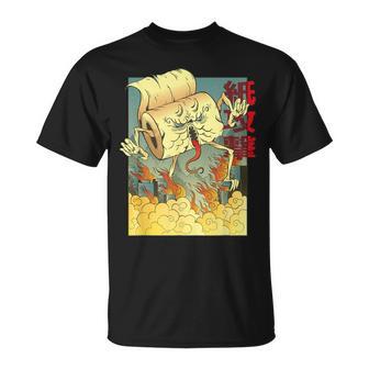 Japanese Anime Toilet Paper Monster Attackintage Poster Tシャツ - Kawaiitshirt