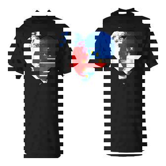 Japanese And Cabo Verdean Heart Heritage Flag T-Shirt | Mazezy