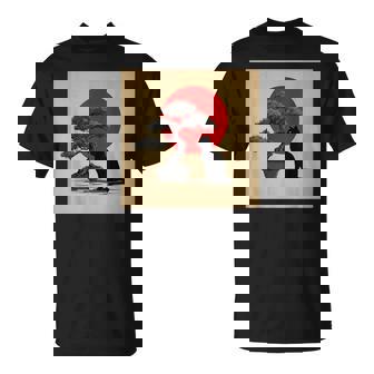 Japanese Zen Cat Bonsai Tree Sunet T-Shirt | Mazezy