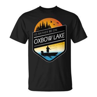 Je Préfèrerais Pêcherur Le Lac Oxbow Dans Le Wisconsin Manche Longue T-Shirt - Cadeauxyz