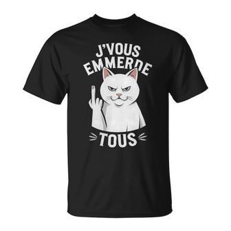 Jeous Emmerde Tous Humour Chat Rebellearcasme Drôle T-Shirt - Cadeauxyz