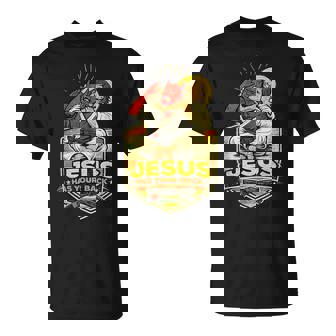 Jesus Has Your Back Jiu Jitsu Vintage Christian T-Shirt | Mazezy