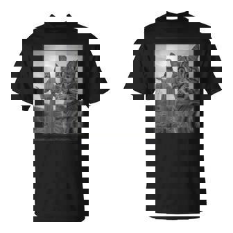 Jesus Cat Selfie Religious Meme Photo T-Shirt - Monsterry