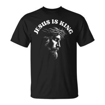 Jesús Es Rey Dios Cristiano Católicos Adorador Religioso Camiseta unisex - Regaloses