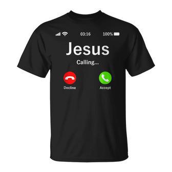 Jesus Is Calling 面白いイエスキリストギフト Tシャツ - Kawaiitshirt
